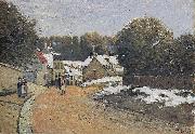 Alfred Sisley Early Snow at Louveciennes, France oil painting artist